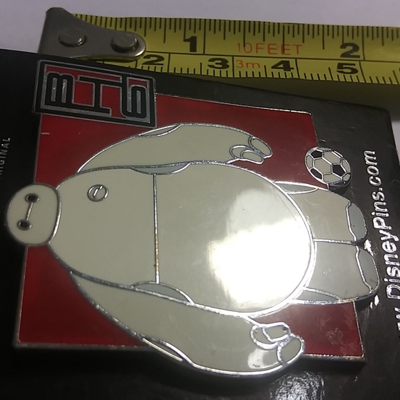 Big Hero Six Disney Official Trading Pin NWT White Silver Red Soccer Ball - Picture 4 of 5